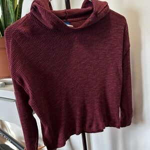 Old Navy Maroon Cowl Neck Sweater